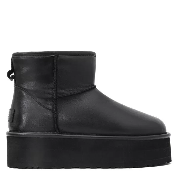 Classic Mini Platform Leather Black, Черный