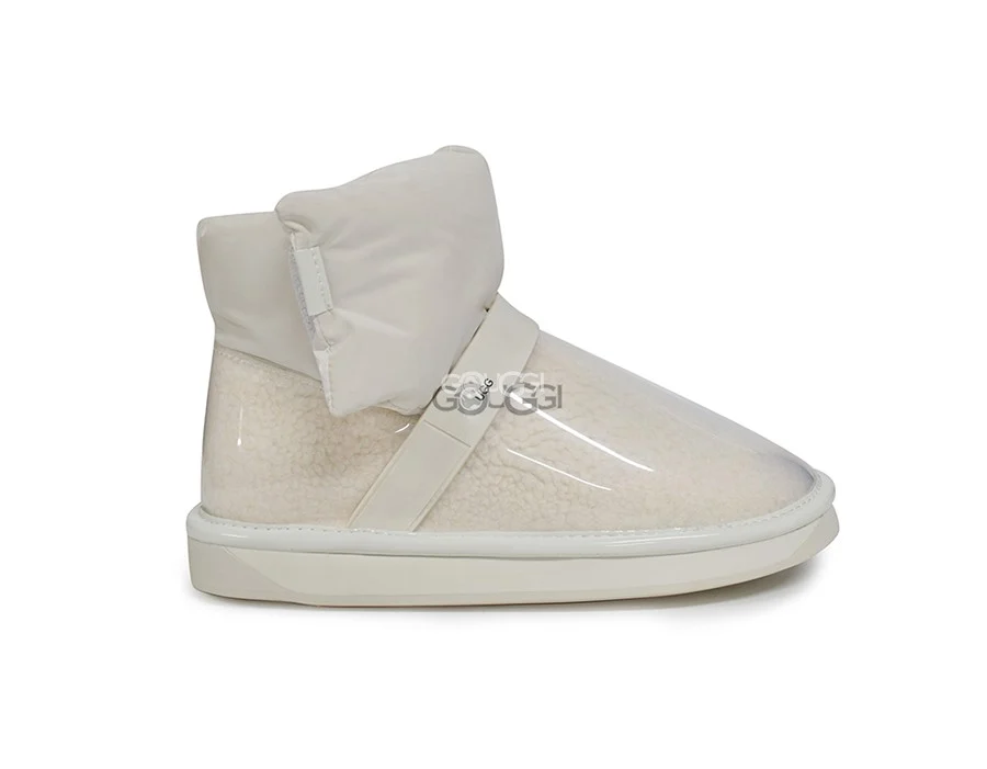 Clear Quilty Boots White, Молочный